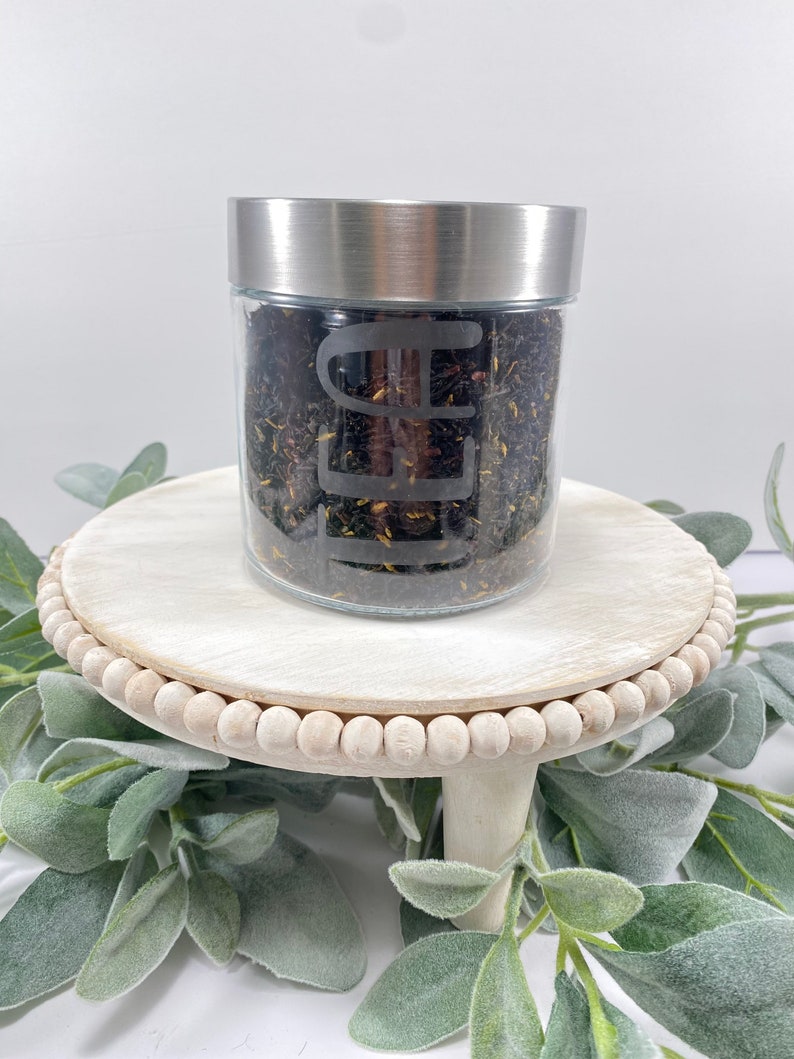 Coffee Bar Canisters Glass Kitchen Canister Coffee Canister Etsy