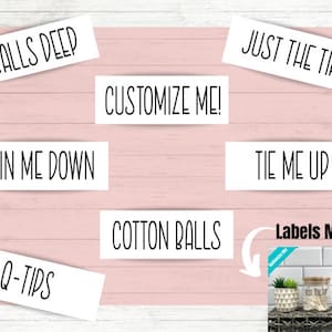 Custom Vinyl Decals (Labels Only), Balls Deep, Just the Tip, Funny Bathroom Decor, Bathroom Jars, RAE DUNN Inspired