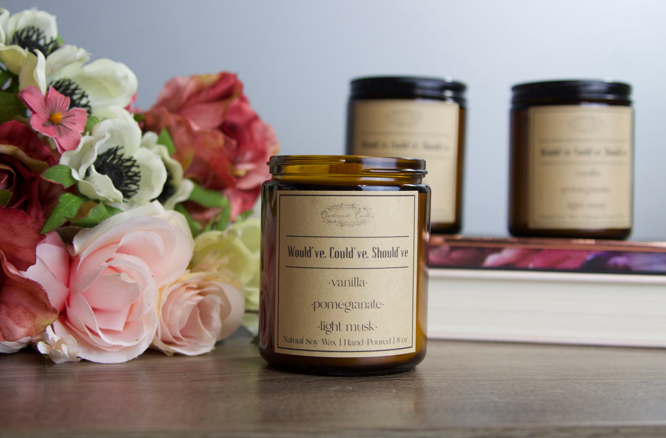 Would've, Could've, Should've Candle | 100 % Soy Wax | Vanilla, Light Musk, Pomegranate | Hand Poured | Taylor Inspired | Gift