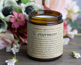 The Evermore Era Candle | 100 % Soy Wax | Cinnamon, Green Leaves, Pecans  | Hand Poured | Taylor Inspired | Gift | Present