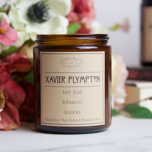 XAVIER PLYMPTON Candle | 100 % Soy Wax | Bay Leaf, Tobacco, Lemon | Hand Poured |American Horror Story Inspired | Gift | Present | Cult