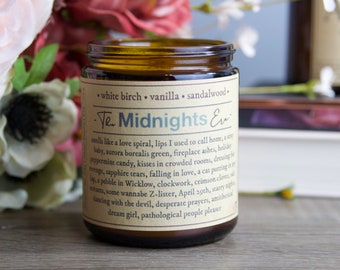 The Midnights Era Candle | 100 % Soy Wax | White Birch, Vanilla, Sandalwood | Hand Poured | Taylor Inspired | Gift | Present