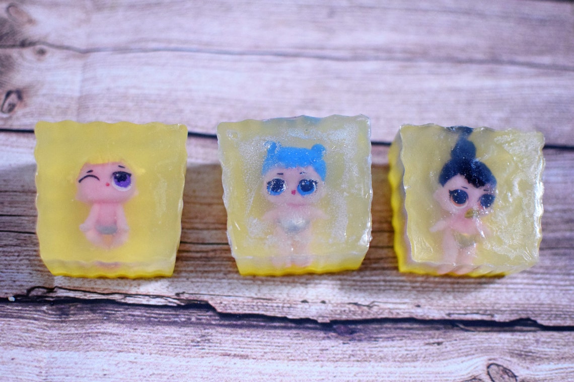 Kids soap with toy kids soap bar paw inside soap fun soap Etsy