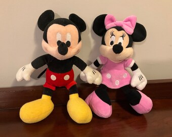 Disney Mickey and Minnie Mouse Stuffed toys.