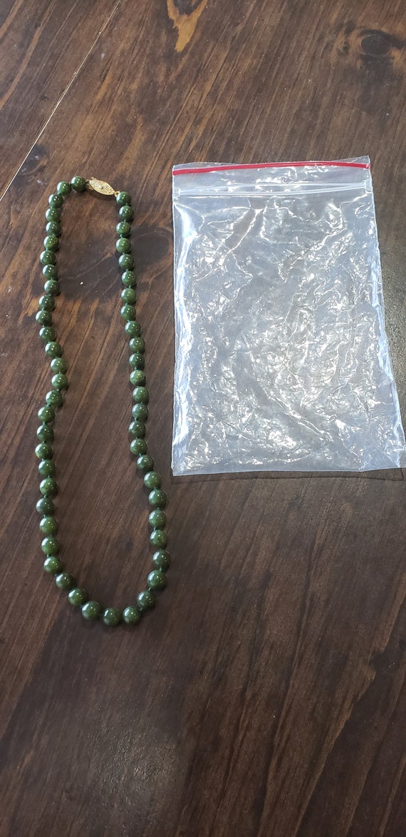 Alaska jade beaded necklace