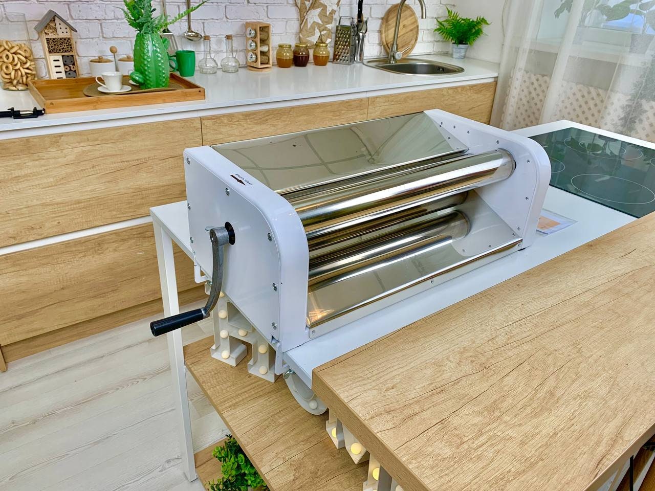 Dough Sheeter Manual 19.7 Inches, for Croissant, Dough Roller