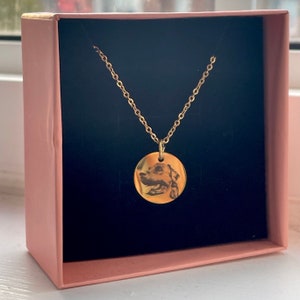 Custom Personalized Engraved Pet Photo Necklace Pendant. Christmas, Holiday, Birthday Gift. Dog, Puppy, Cat, Animal, etc.