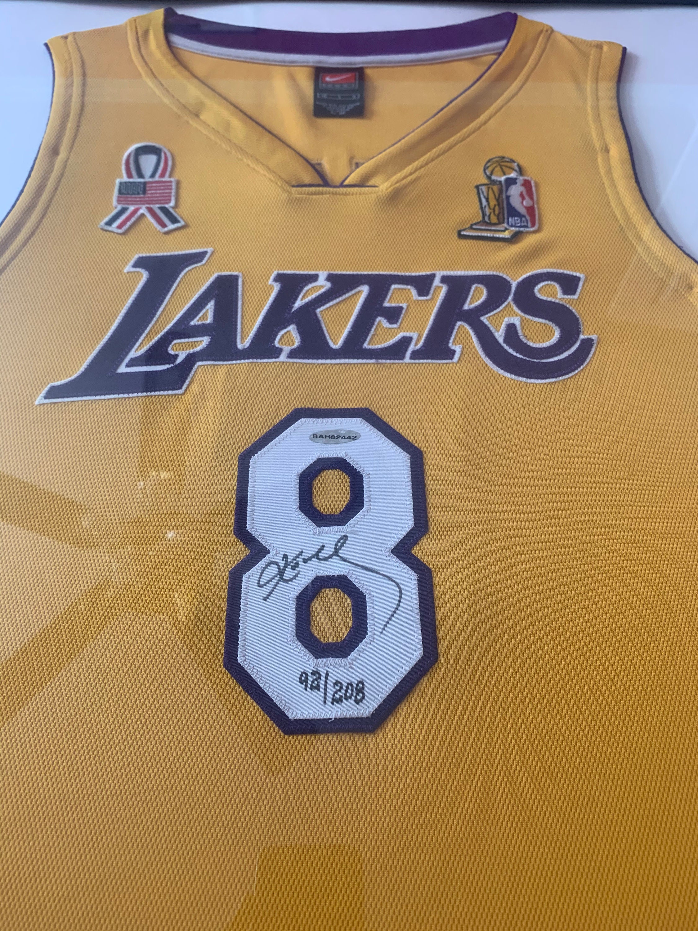 Framed autographed Kobe Bryant rare finals jersey Etsy