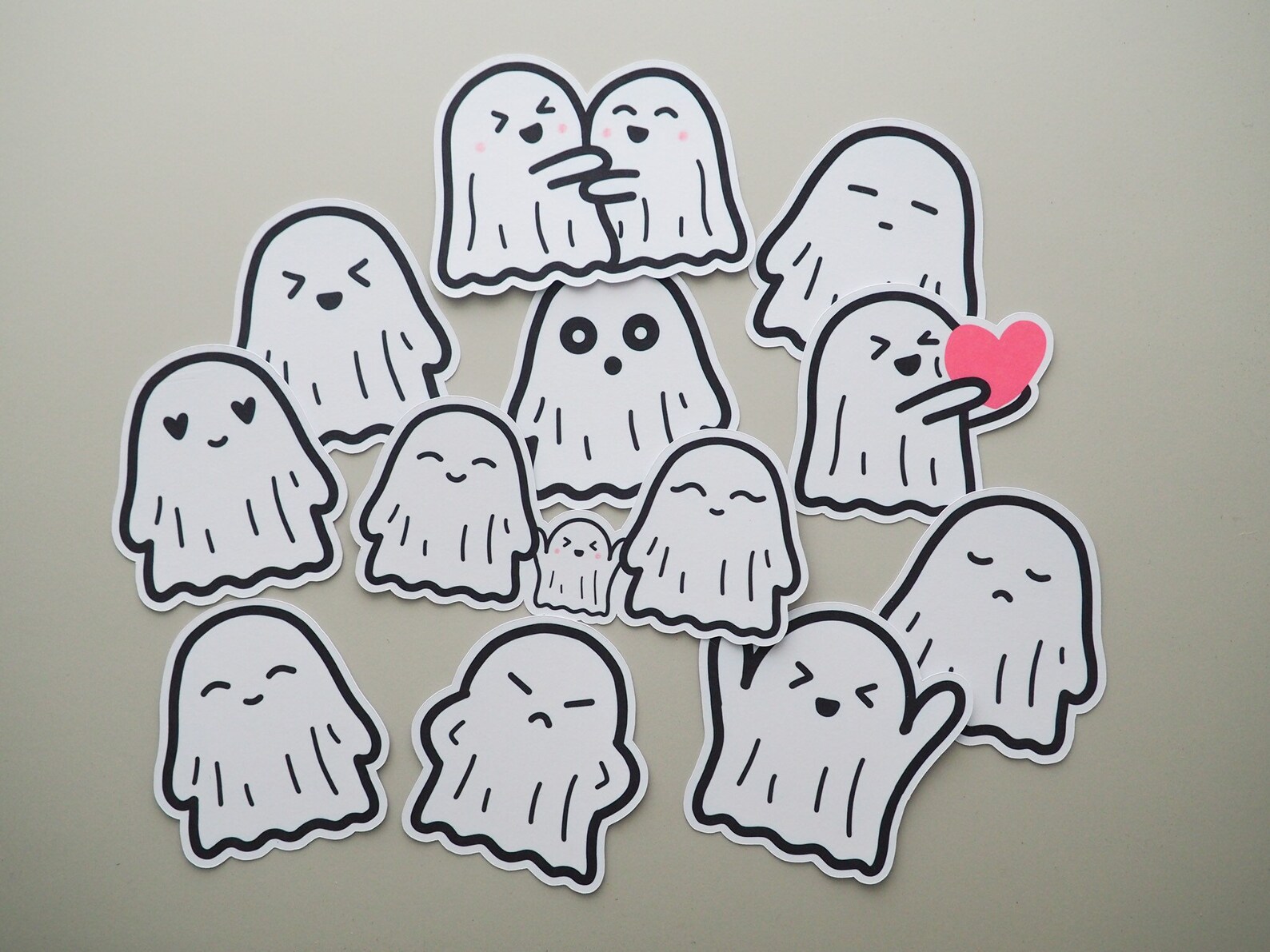 Ghosts Sticker Pack Matte Stickers Cute Handmade Diecut Decal Etsy