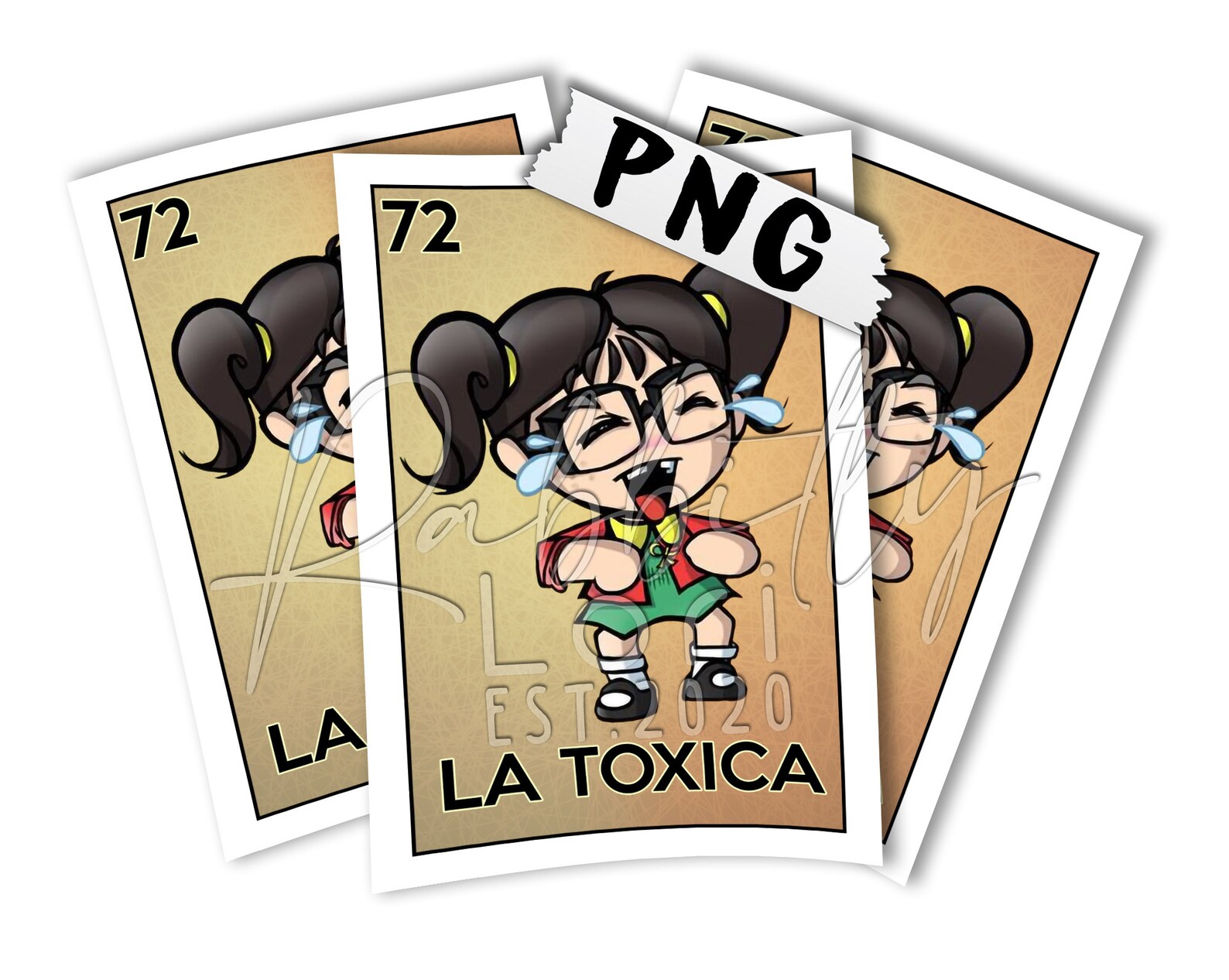La T xica Chilindrina Loteria Card PNG Instant Download Etsy
