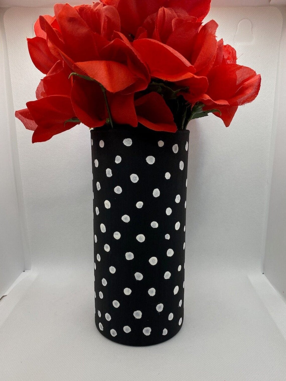 Polka Dot Vase Black and White Modern Home Decor Decor Vase Etsy