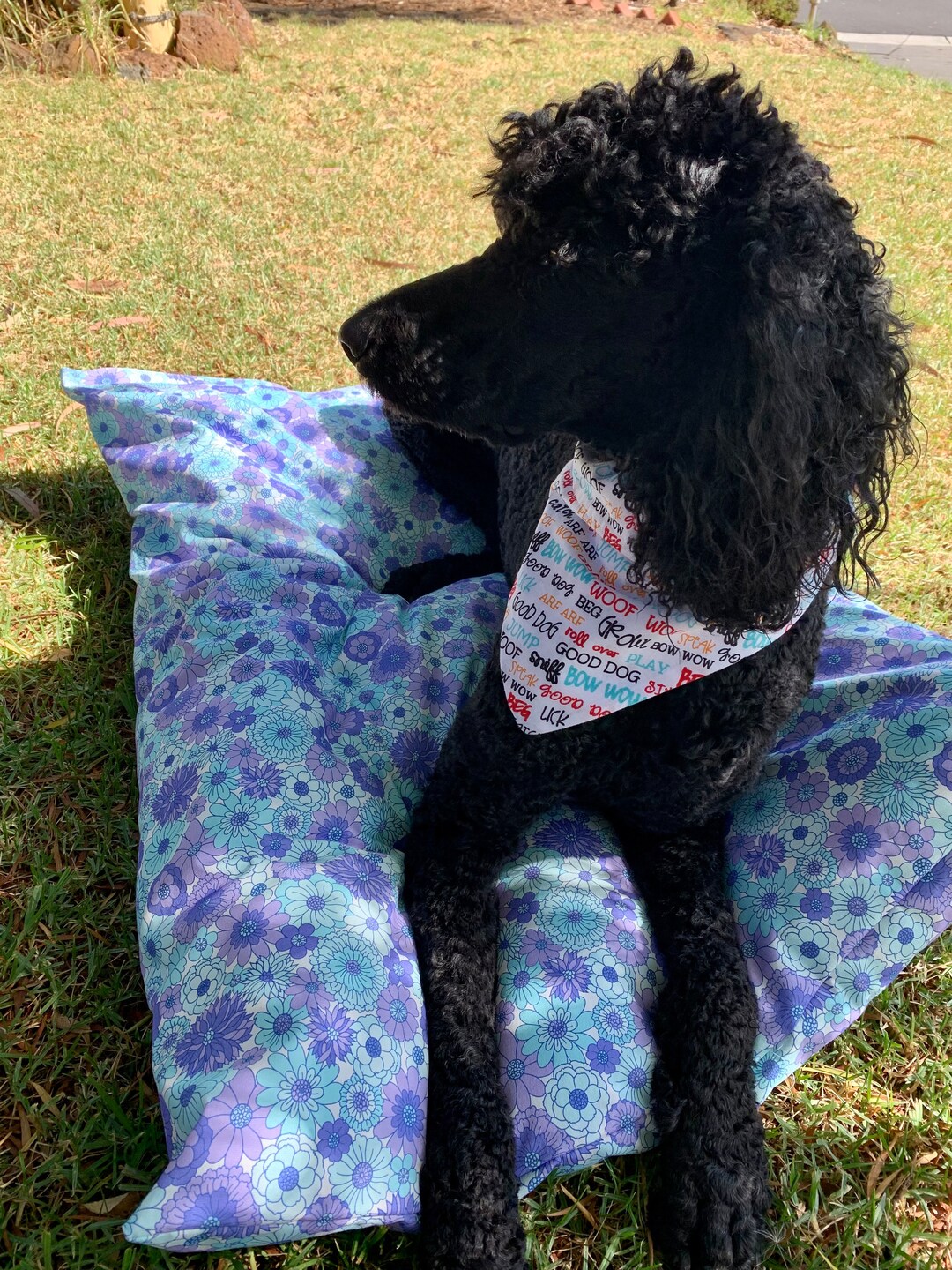Dog Futon Cover Retro Dog Floral Dog Bohemian Dog Bed Cover Etsy