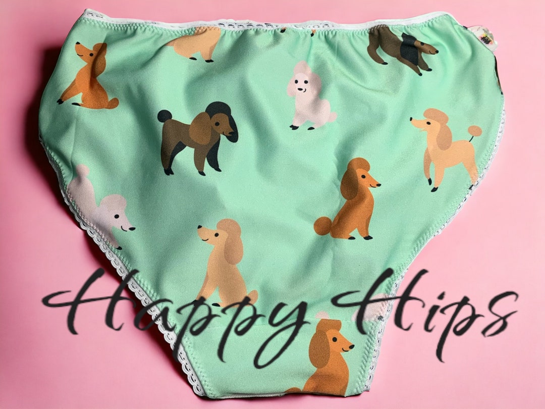 Ladys Underwear Bikini Dog Poodle Print Undies Wedding Gift Birthday ...
