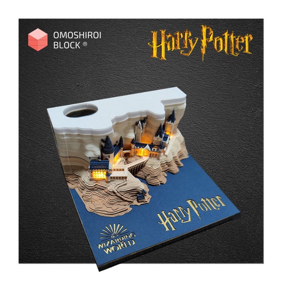 Harry Potter Hogwarts Castle Omoshiroi Block 3d Memo Pad Paper Etsy