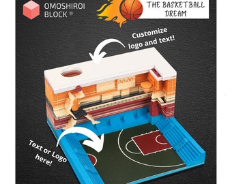 Customize Personalized Basketball Dream Team Sport Game Omoshiroi Block 3D Memo Pad Paper Model