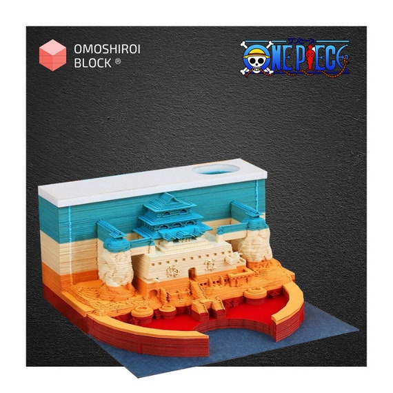 Omoshiroi Block One Piece Marineford Head Quater 3d Memo Pad Etsy