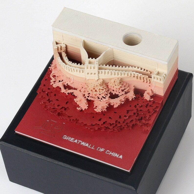 Omoshiroi Block the Great Wall of China 3D Memo Pad With Pen - Etsy