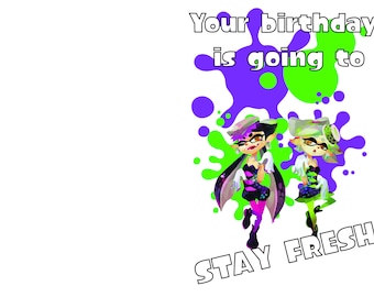 Splatoon Birthday Card