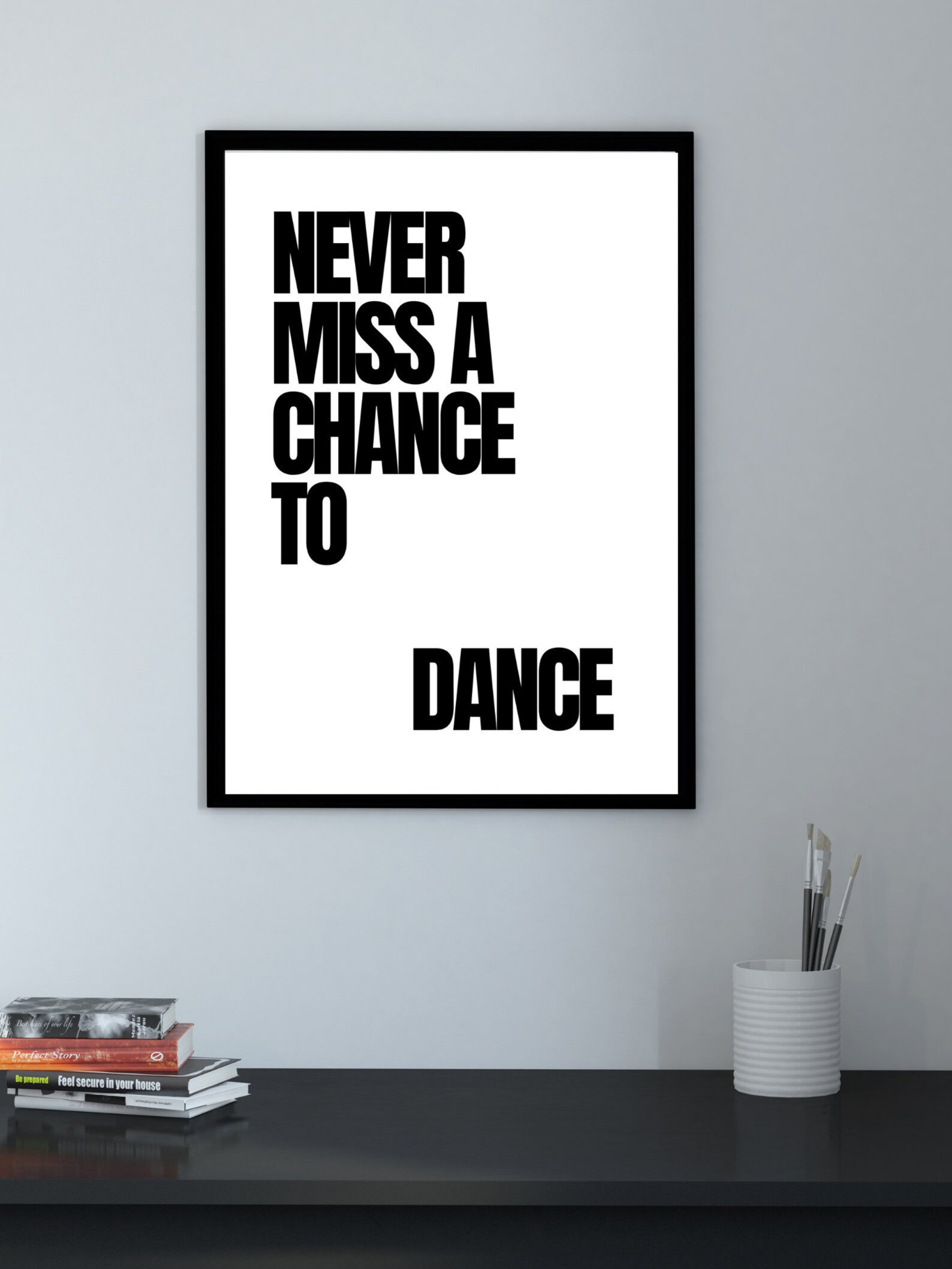 Dansvloer wand print / minimale print / dansvloer citaat