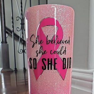 She Believed She Could SVG/PNG Breast Cancer Cut File