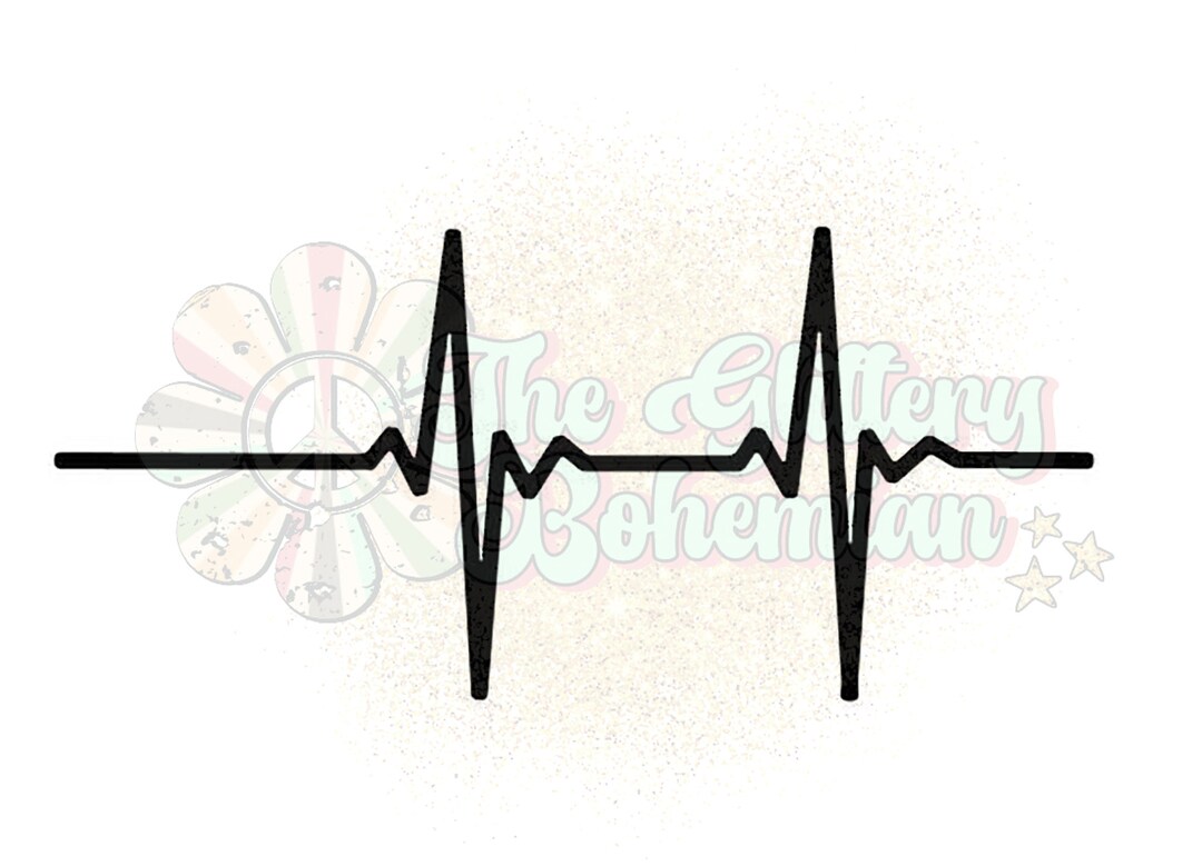 Heartbeat PNG and SVG - Etsy