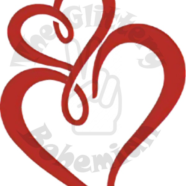 Double Heart Svg - Etsy