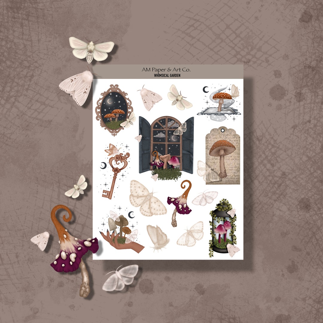 Whimsy Sticker Printable Whimsical Garden Printable Stickers (printable, Digital) - Etsy