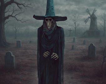 Salem Witch Full Sized 10 Foot Tall Figure Prop Statue Museum