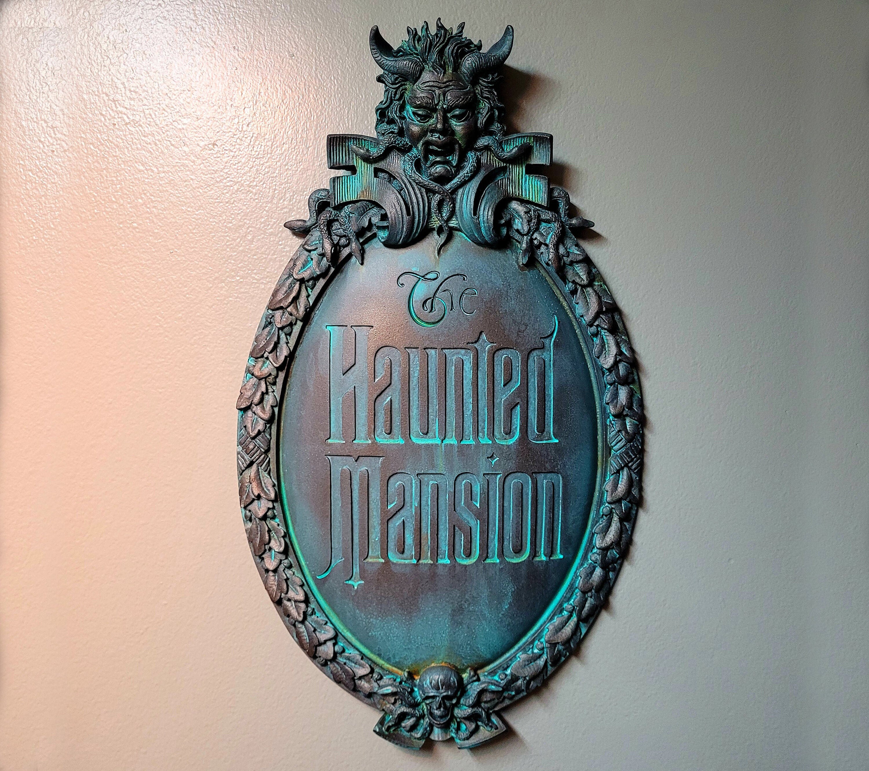 Disney- Inspired Haunted Mansion Gate Plaque Replica – Gothic Wall