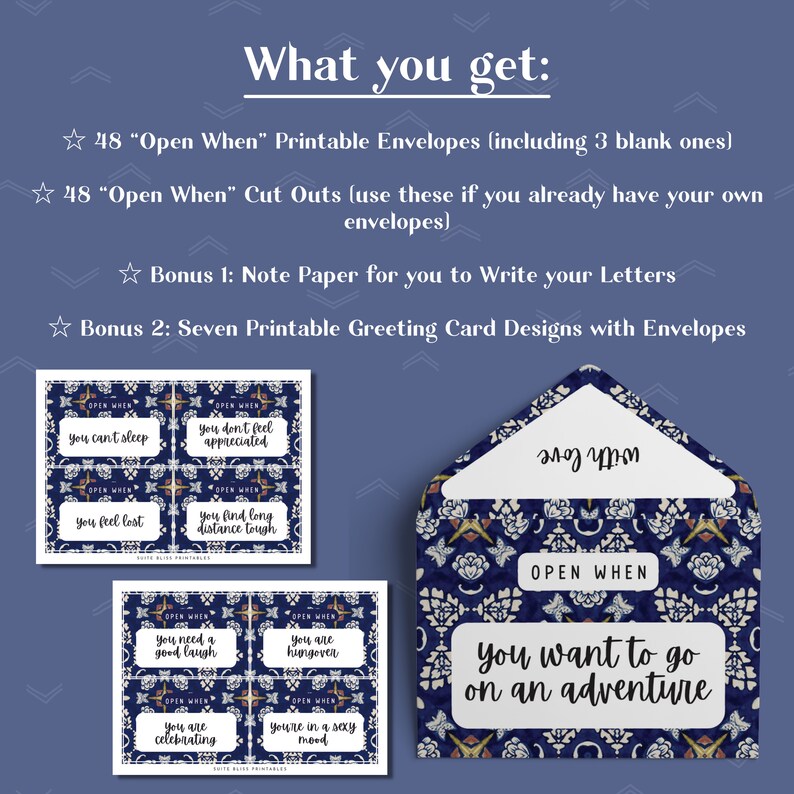 48 Printable Open When Letters for Boyfriend or Girlfriend. Open When Envelopes Are a Perfect ...