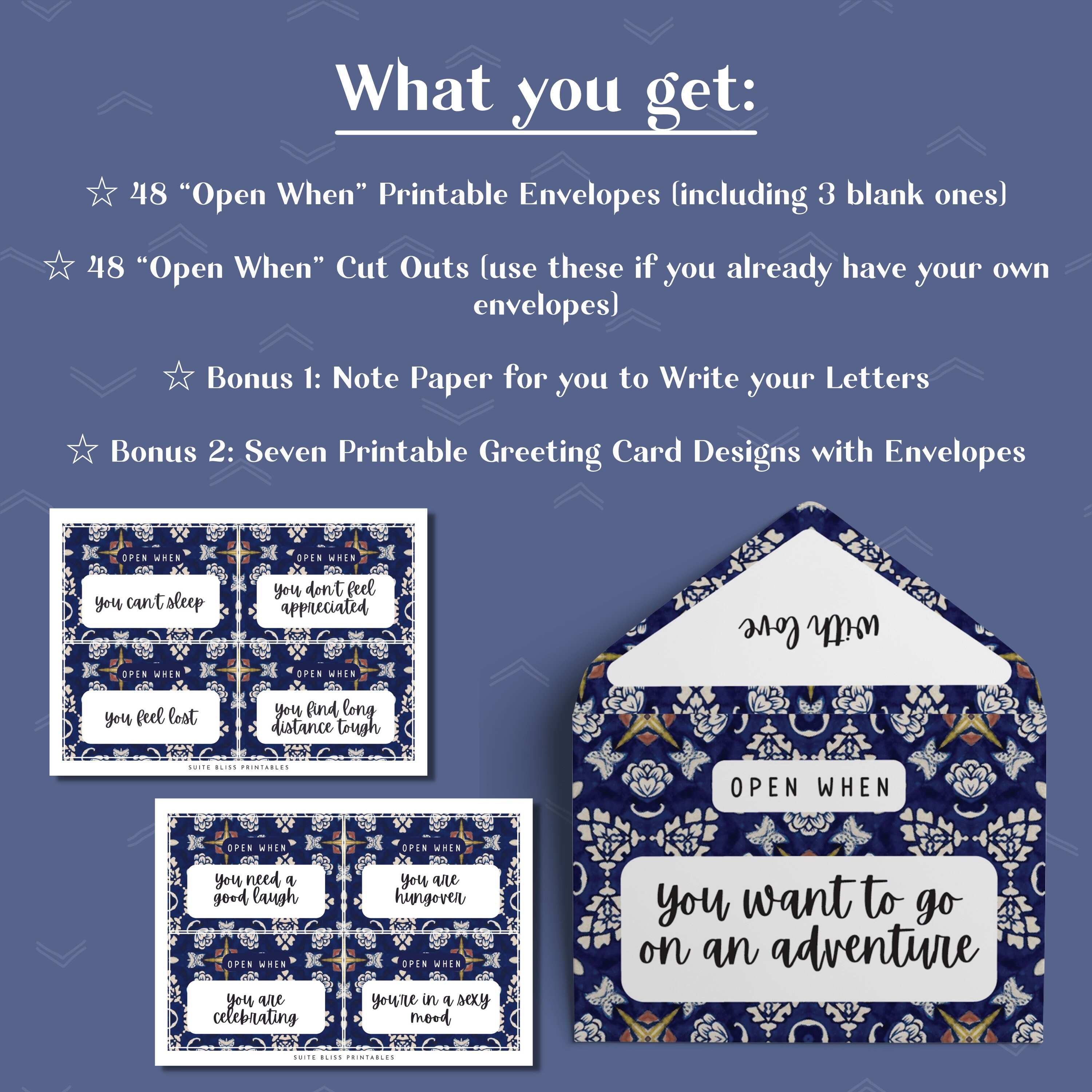 48 Printable Open When Letters for Boyfriend or Girlfriend. Open When Envelopes Are a Perfect ...