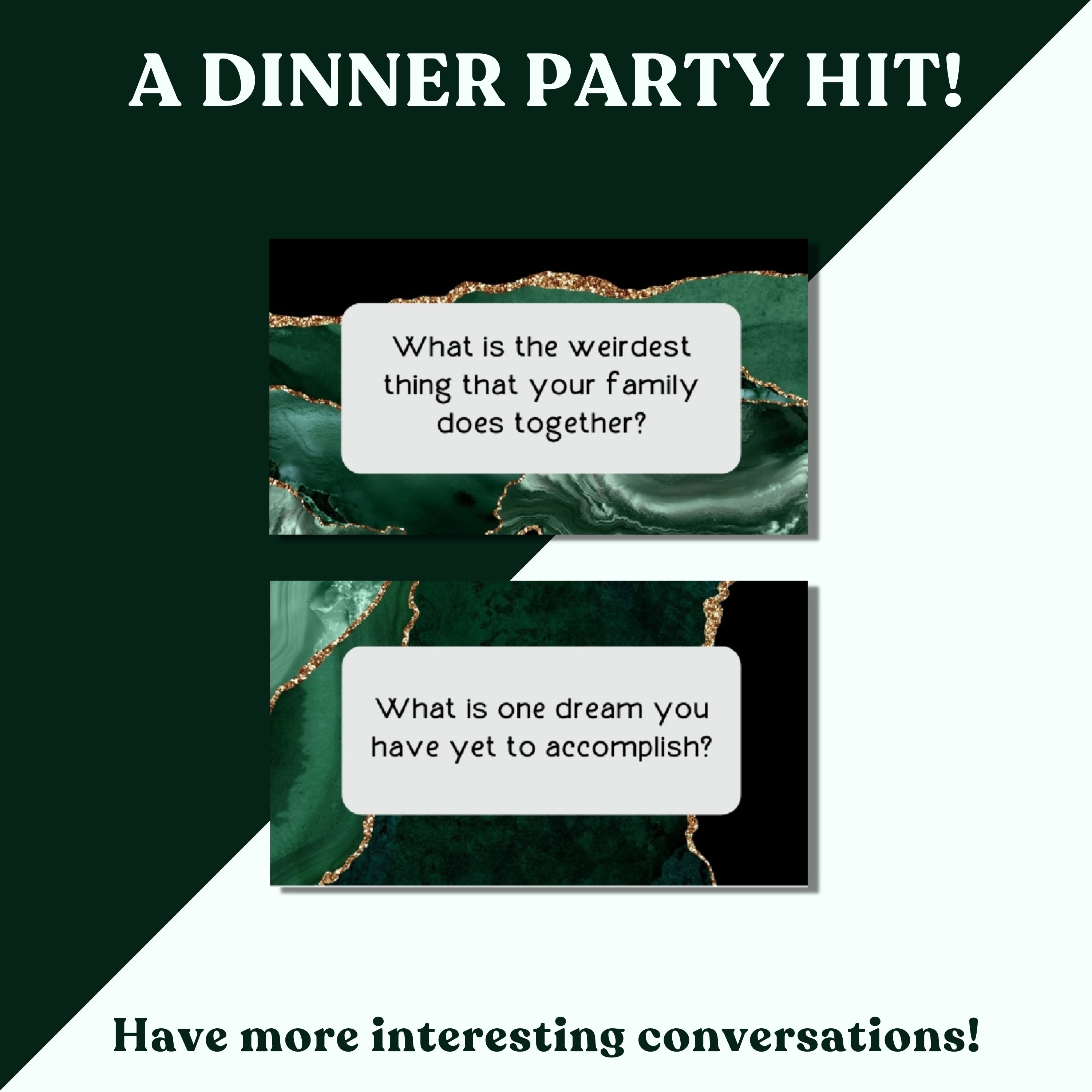 100 Printable Conversation Cards for Couples &amp; Friends. Conversation ...