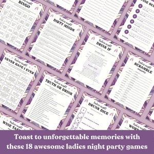 Printable Ladies Night Games | 18 Game Bundles Ladies Night Party Games ...
