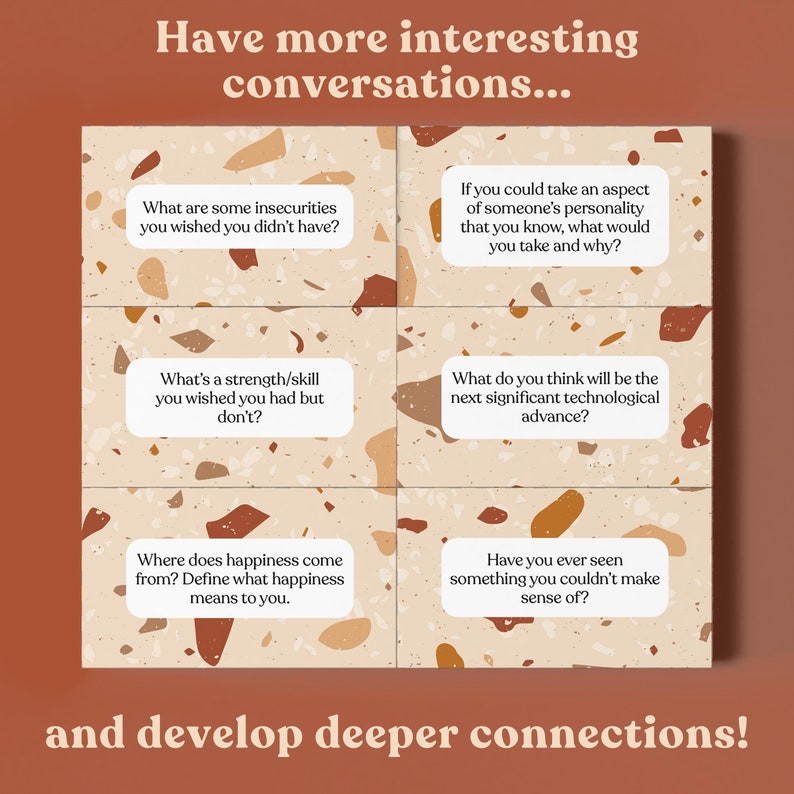 Printable Conversation Starters Table Topics for Dinner | Etsy