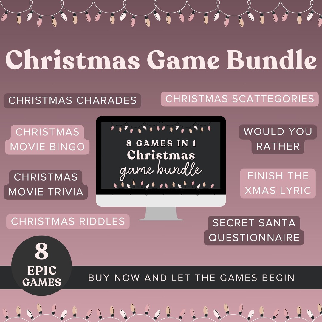 Printable Christmas Games for Adults + Kids (8 Games) Perfect for ...