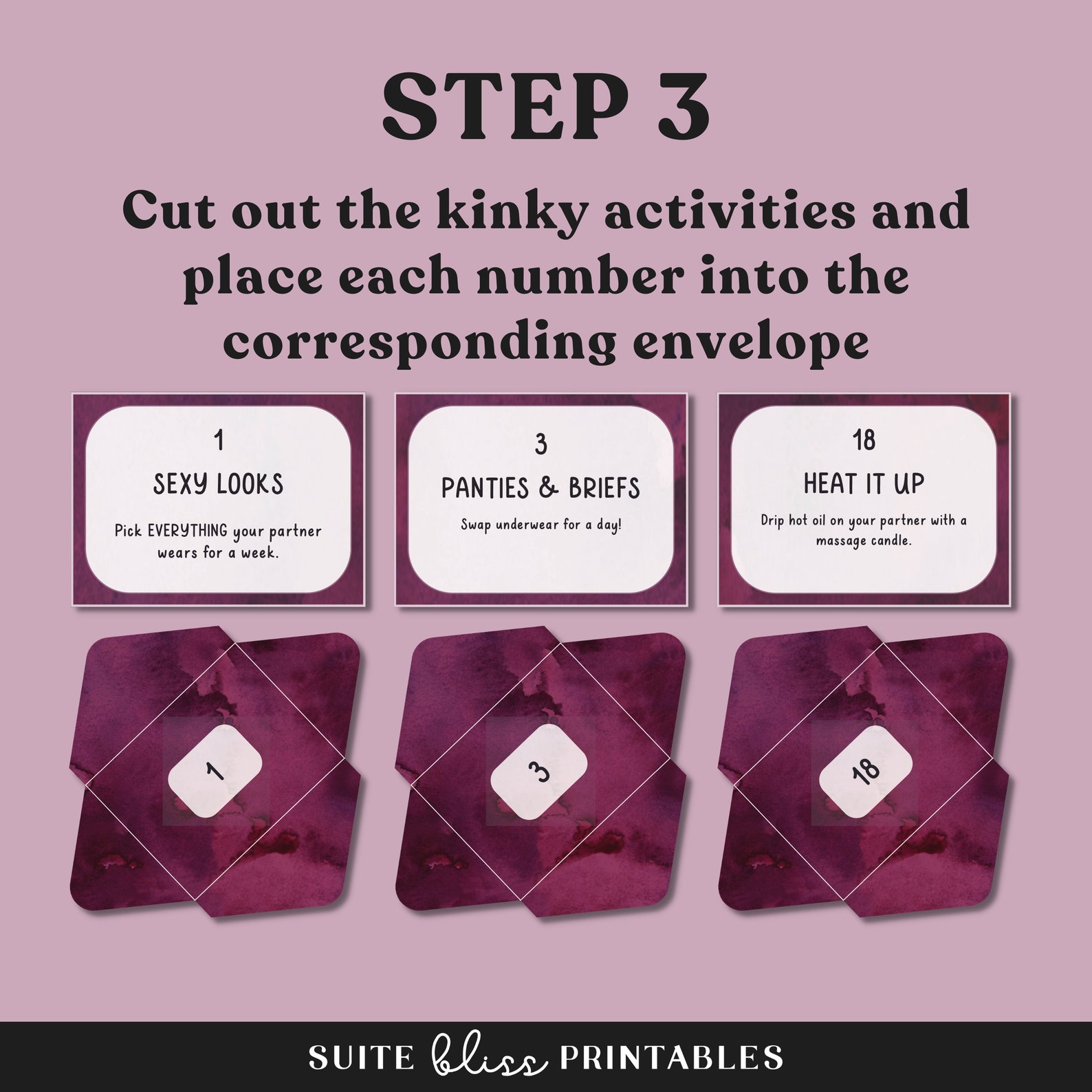 24 Printable Kinky Sex Coupons in Mini Envelopes. Use as Valentine ...