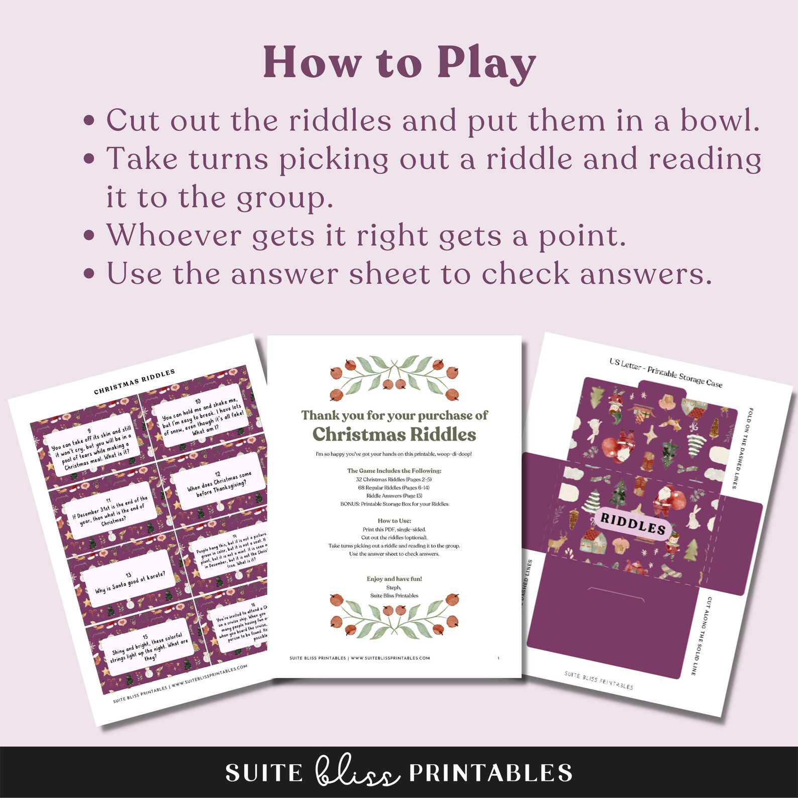 Printable Christmas Riddles With Answers. Christmas Riddles for Adults ...