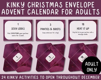 Printable Kinky Advent Calendar for Adults. Romantic Sexy Advent Calendar. Adult Advent Calendar 2022. Naughty Gift For Him & Her. MATURE