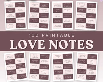 Printable Love Notes for Couples | Romantic Lunchbox Love Notes for Adults | Unique Couples Gift | DIY Love You Notes | Lunchbox Notes