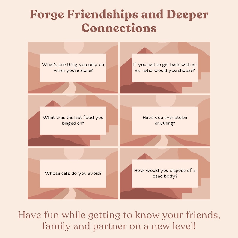 100 Printable Conversation Cards for Couples &amp; Friends. Conversation ...