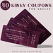 Printable Kinky Sex Coupons. A Naughty Coupon Book of Sex Coupons for Him. Kinky Gifts for Him ...
