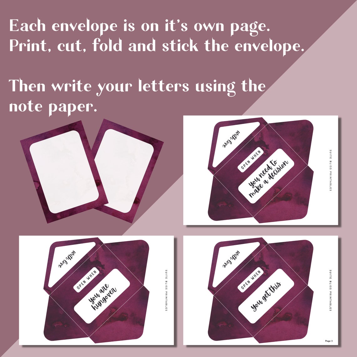 48 Printable Open When Letters for Boyfriend or Girlfriend. - Etsy Australia