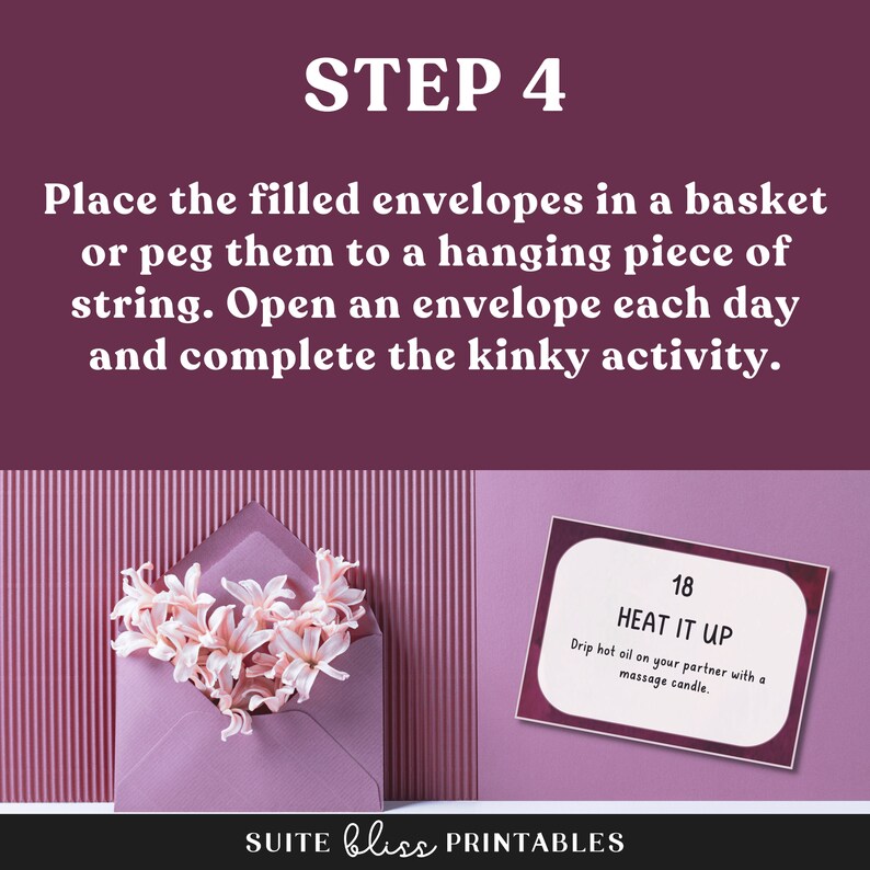 24 Printable Kinky Sex Coupons in Mini Envelopes. Use as Valentine