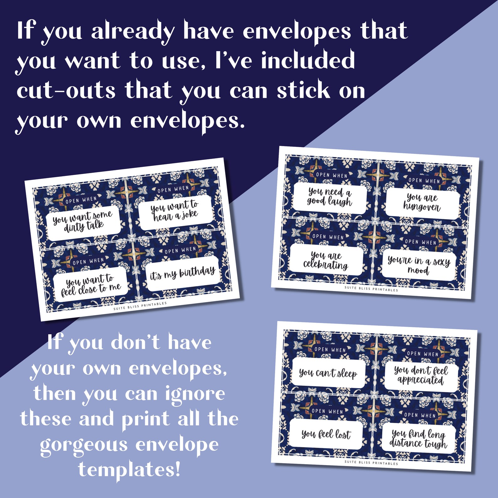 48 Printable Open When Letters for Boyfriend or Girlfriend. Open When Envelopes Are a Perfect ...
