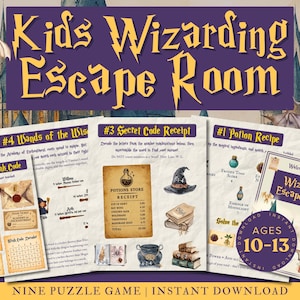 Printable Wizard Escape Room: Magical DIY Game for Kids (PDF)