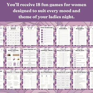 Printable Ladies Night Games | 18 Game Bundles Ladies Night Party Games ...