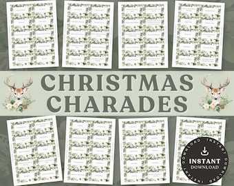 Christmas Charades for Adults & Kids | Christmas Party Game | Christmas Activity | Holiday Charades | 120 Family Charades | Christmas Games