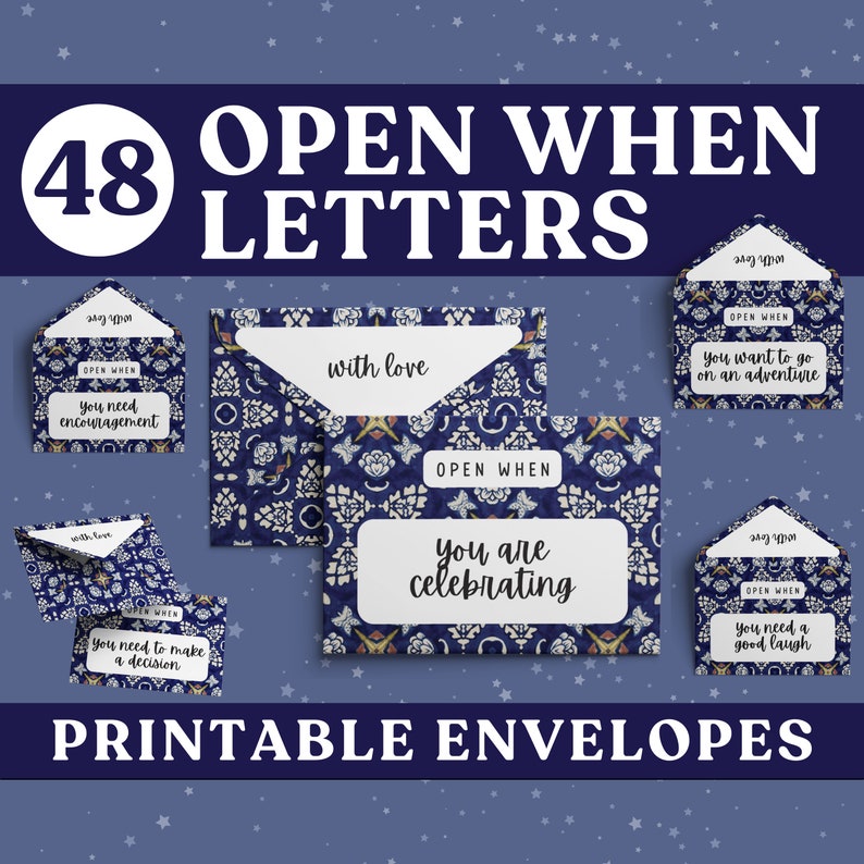 48 Printable Open When Letters for Boyfriend or Girlfriend. Open When ...