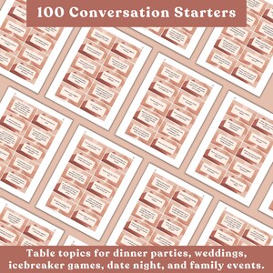 100 Printable Conversation Cards for Couples &amp; Friends. Conversation ...