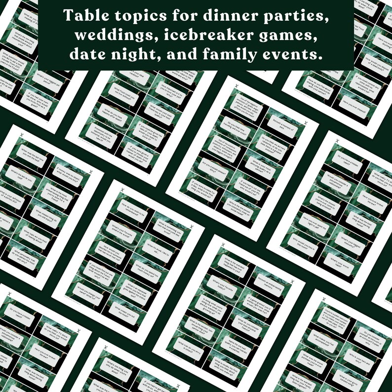 100 Printable Conversation Cards for Couples &amp; Friends. Conversation ...